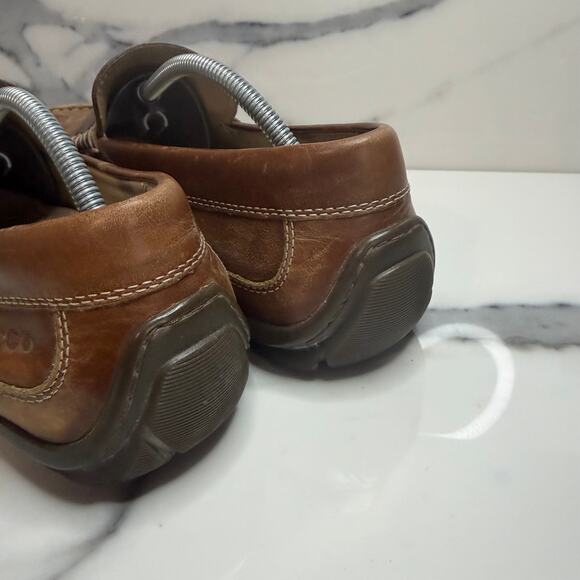 ECCO Men\'s Brown Leather Loafers Sz 42 US Sz 8.5 Business Casual Preppy Classic main image 4